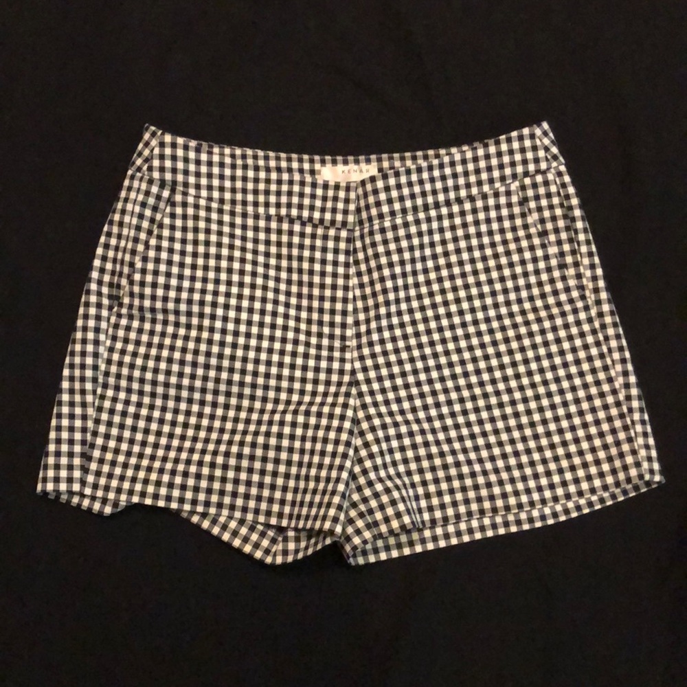 Kenar Womens black and white gingham shorts size 8